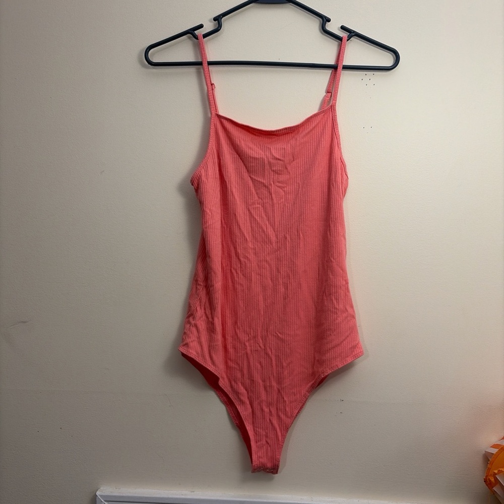 Wild Fable Coral Ribbed Top